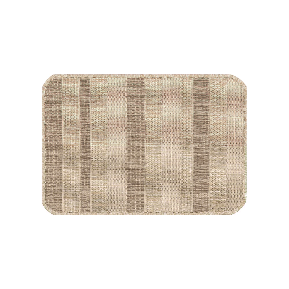 Tapete Para Cozinha Flex Listrado Bege 001 Antiderrapante 45cm x 67cm