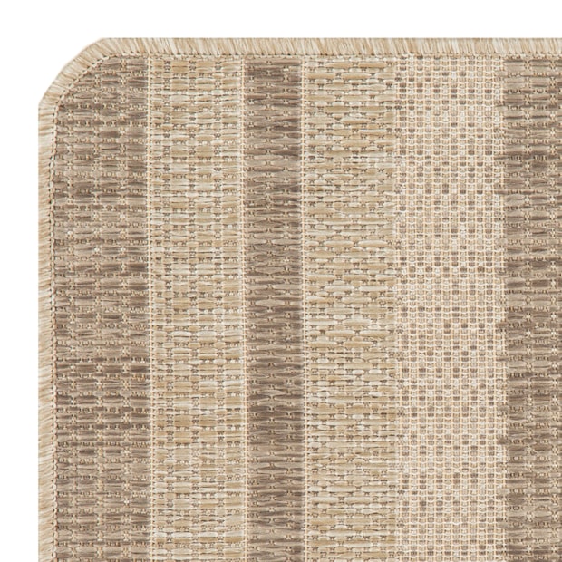 Tapete Para Cozinha Flex Listrado Bege 001 Antiderrapante 45cm x 67cm