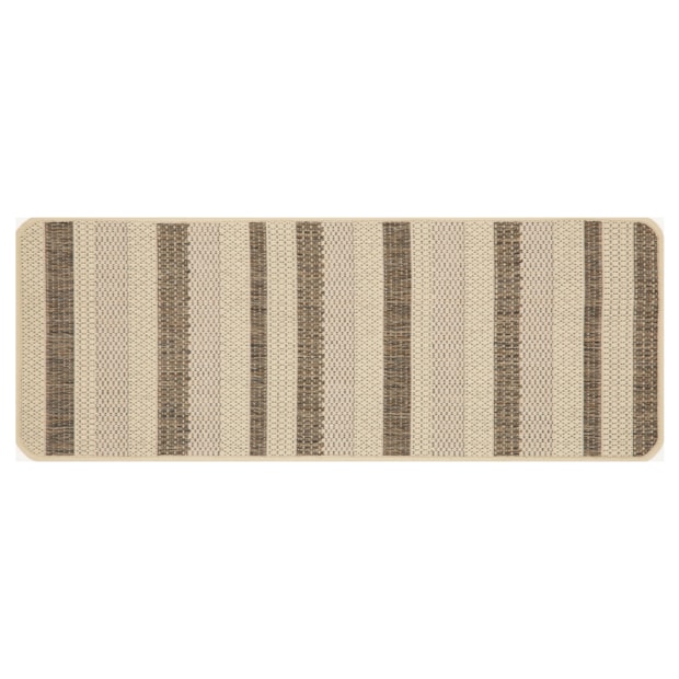 Tapete Para Cozinha Flex Listrado Bege 002 Antiderrapante 45cm x 1,20m