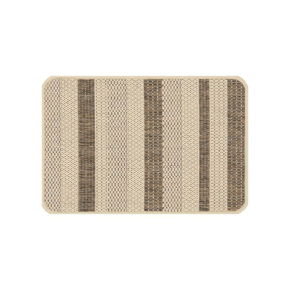 Tapete Para Cozinha Flex Listrado Bege 002 Antiderrapante 45cm x 67cm