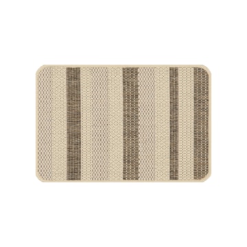 Tapete Para Cozinha Flex Listrado Bege 002 Antiderrapante 45cm x 67cm
