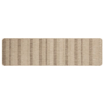 Tapete para Cozinha Passadeira Flex Listrado Bege 001 Antiderrapante 50cm x 1,80m