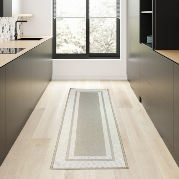 Tapete Para Cozinha / Passadeira Jacquard Munique Antiderrapante 45cm x 1,80m