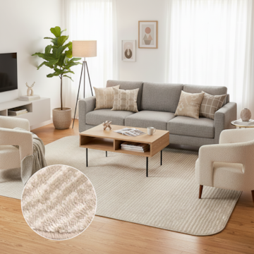 Tapete para Sala Egípcio Batur Brisa Cantos Arredondados 2,00m x 2,50m