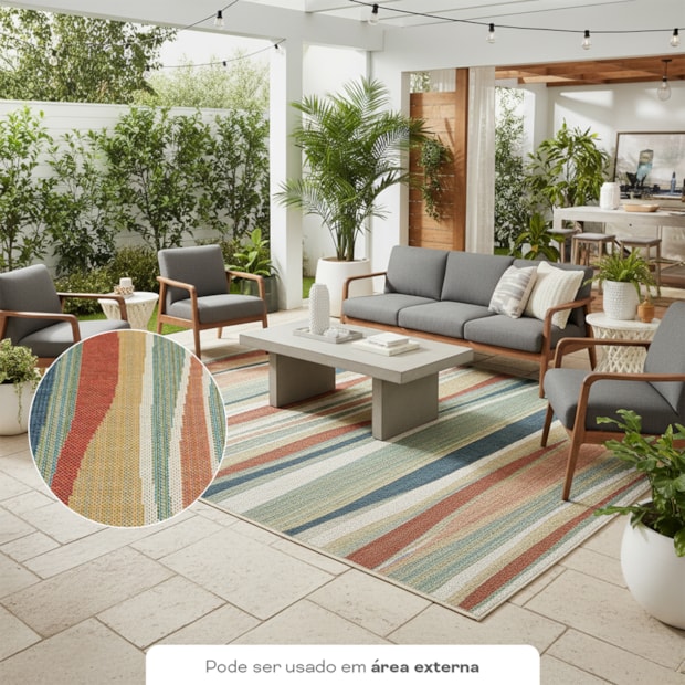 Tapete para Sala Egípcio Bellagio Tropea Sisal Sintético 2,00m x 2,50m