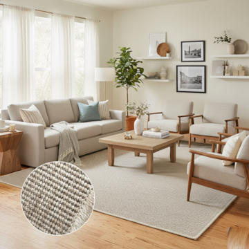 Tapete para Sala Egípcio Loreto Sisal Sintético 1,40m x 2,00m