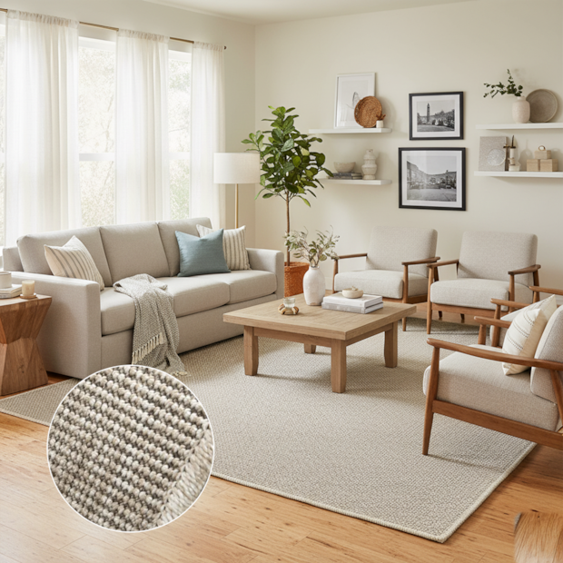 Tapete para Sala Egípcio Loreto Sisal Sintético 1,40m x 2,00m