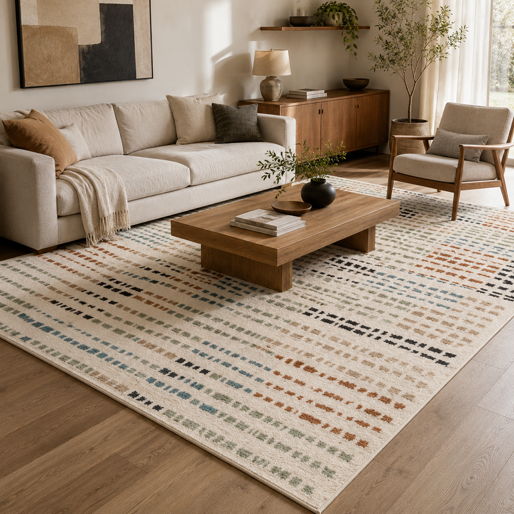 Tapete para Sala Egípcio Toscana Ritmo 2,40m x 3,00m