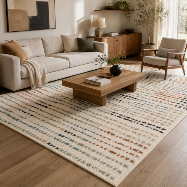 Tapete para Sala Egípcio Toscana Ritmo 2,40m x 3,00m