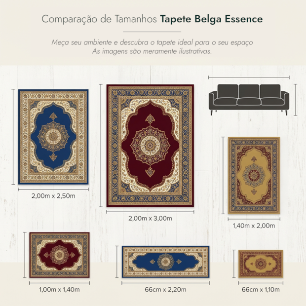 Tapete / Passadeira Belga Essence Clássico 66cm x 2,20m