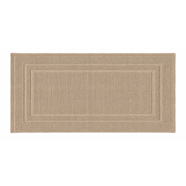 Tapete / Passadeira Delhi Moldura Antiderrapante 100% Algodão 55cm x 1,10m
