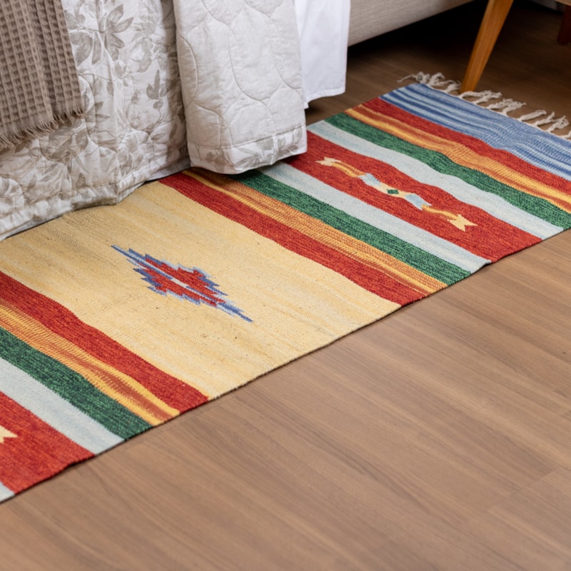 Tapete / Passadeira Indiano Kilim 100% Algodão 60cm x 1,80m