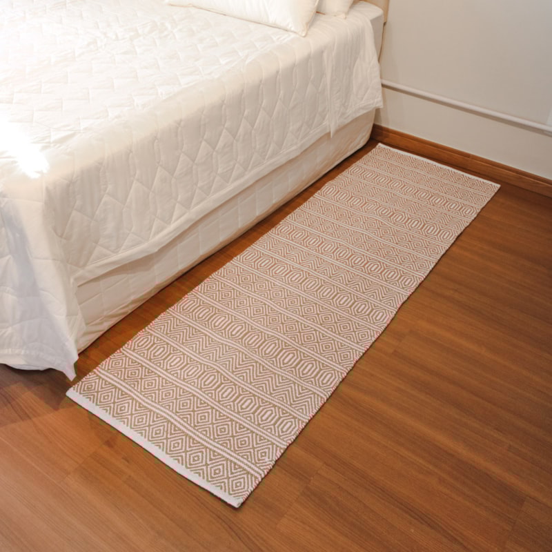 Tapete Passadeira Indiano Kilim Anand 100% Algodão 60cm x 1,80m