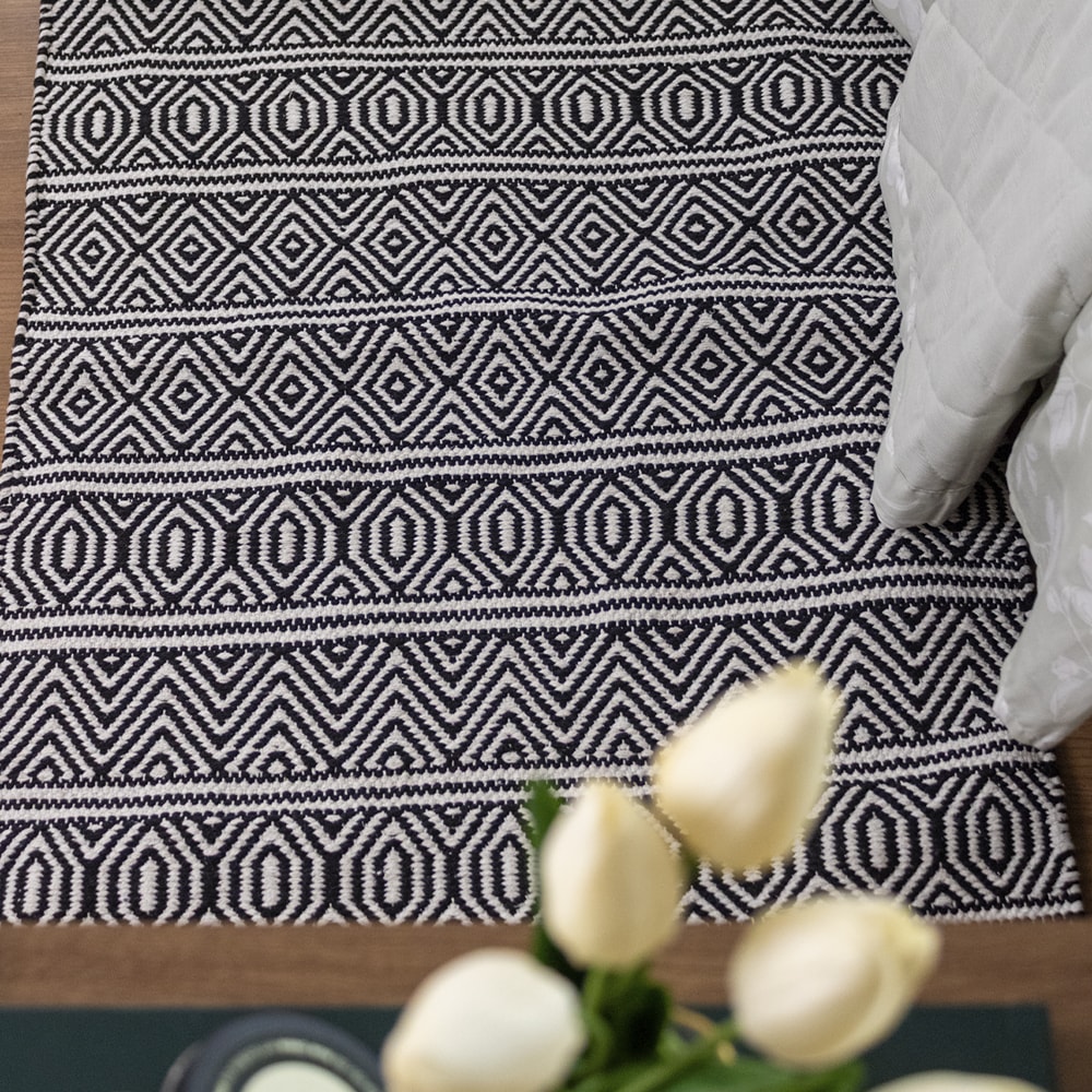 Tapete Passadeira Indiano Kilim Anand 100% Algodão 60cm x 1,80m