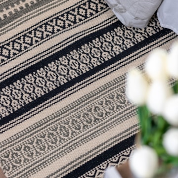 Tapete / Passadeira Indiano Kilim Chicago 100% Algodão Dupla Face 60cm x 1,80m