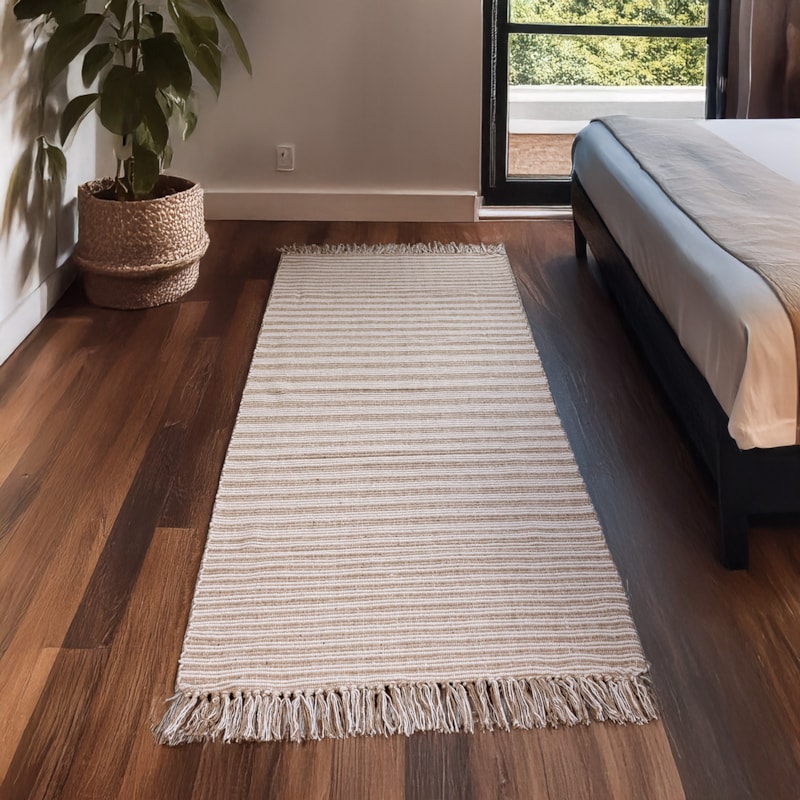 Tapete / Passadeira Indiano Kilim Listras 100% Algodão 60cm x 1,80m