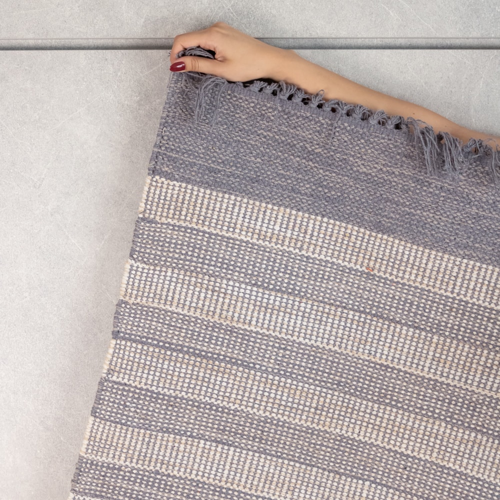 Tapete / Passadeira Indiano Kilim Mallani 100% Algodão Dupla Face 60cm x 1,80m