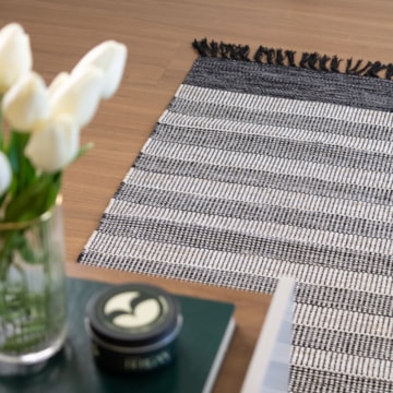 Tapete / Passadeira Indiano Kilim Mallani 100% Algodão Dupla Face 60cm x 1,80m