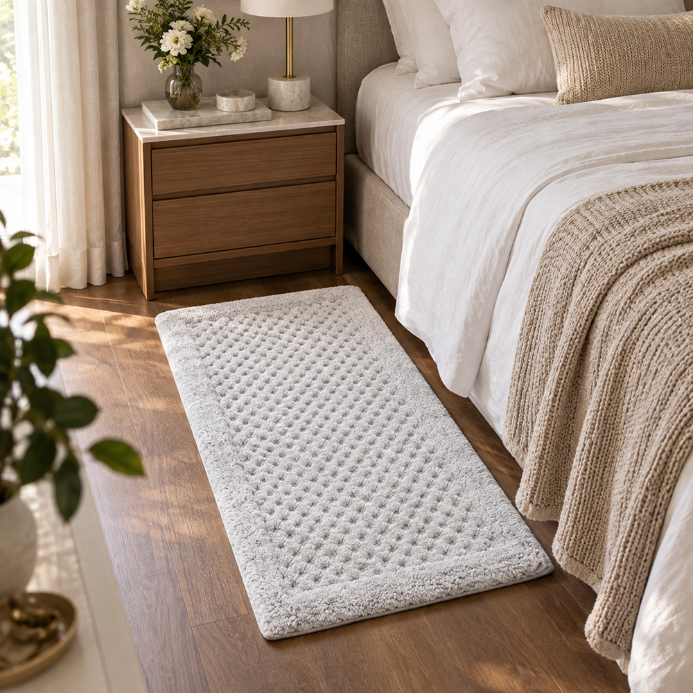 Tapete / Passadeira Kacyumara Dijon 100% Algodão Antiderrapante 60cm x 1,20m