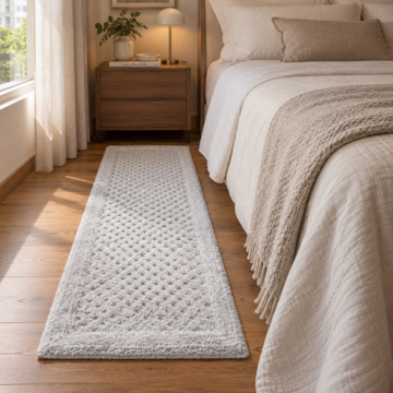 Tapete / Passadeira Kacyumara Dijon 100% Algodão Antiderrapante 60cm x 1,60m