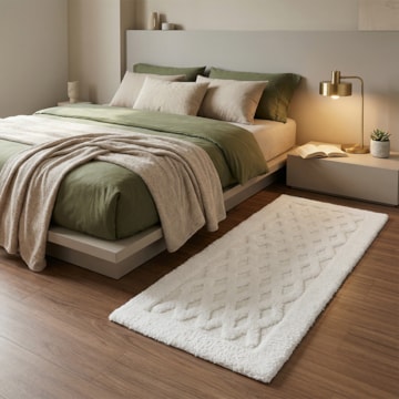 Tapete / Passadeira Kacyumara Lijor 100% Algodão Antiderrapante 60cm x 1,60m