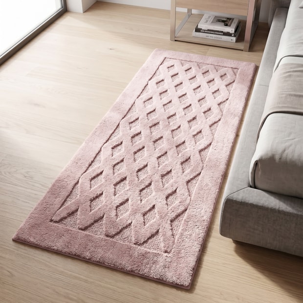 Tapete / Passadeira Kacyumara Lijor 100% Algodão Antiderrapante 60cm x 1,60m
