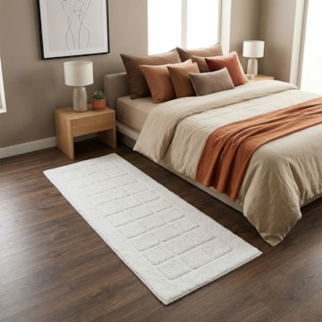 Tapete / Passadeira Kacyumara Persia 100% Algodão Antiderrapante 60cm x 1,60m