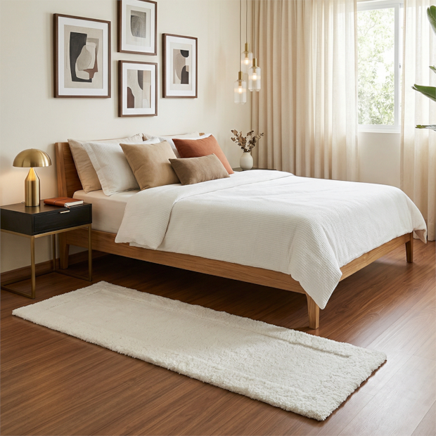 Tapete / Passadeira Kacyumara Riade 100% Algodão Antiderrapante 60cm x 1,60m