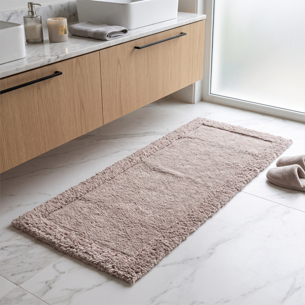 Tapete / Passadeira Kacyumara Riade 100% Algodão Antiderrapante 60cm x 1,60m