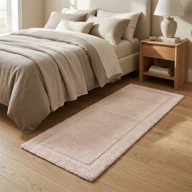 Tapete / Passadeira Kacyumara Sintra 100% Algodão Antiderrapante 60cm x 1,60m