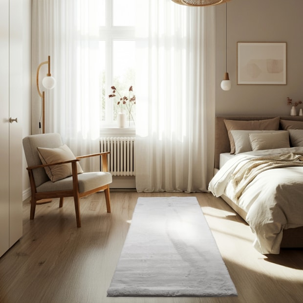 Tapete Passadeira para Quarto Wabby Antiderrapante 60cm x 1,80m