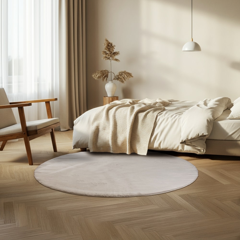 Tapete Redondo para Quarto Wabby Antiderrapante 1,50m