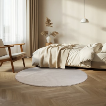 Tapete Redondo para Quarto Wabby Antiderrapante 1,50m