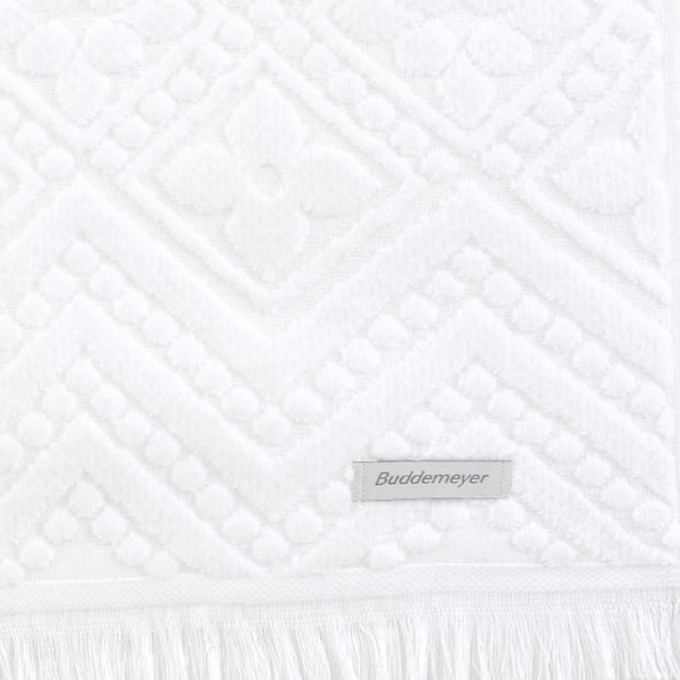 Toalha de Banho Buddemeyer Anis Jacquard Aveludada 100% Algodão c/ Franjas - Gramatura: 420g/m²