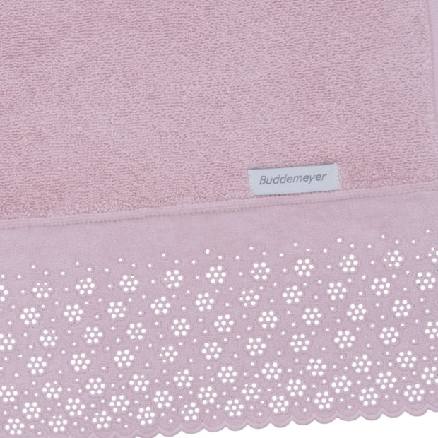 Toalha de Banho Buddemeyer Lovely 100% Algodão c/ Renda Bordada - Gramatura: 450g/m²