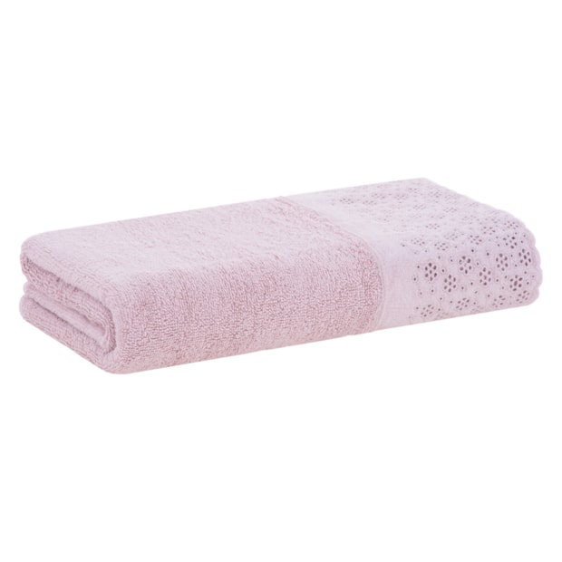Toalha de Banho Buddemeyer Lovely 100% Algodão c/ Renda Bordada - Gramatura: 450g/m²