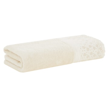 Toalha de Banho Buddemeyer Lovely 100% Algodão c/ Renda Bordada - Gramatura: 450g/m²
