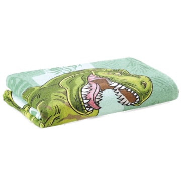 Toalha de Banho Infantil Dohler Dino 100% Algodão - Gramatura: 335g/m²