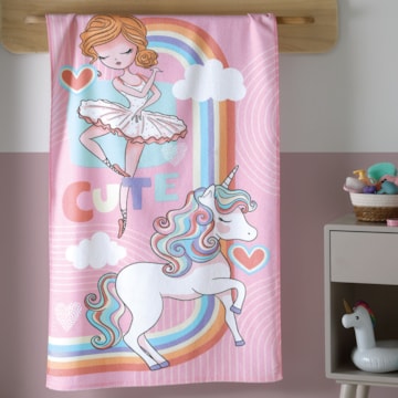Toalha de Banho Infantil Dohler Fantasia 100% Algodão - Gramatura: 335g/m²