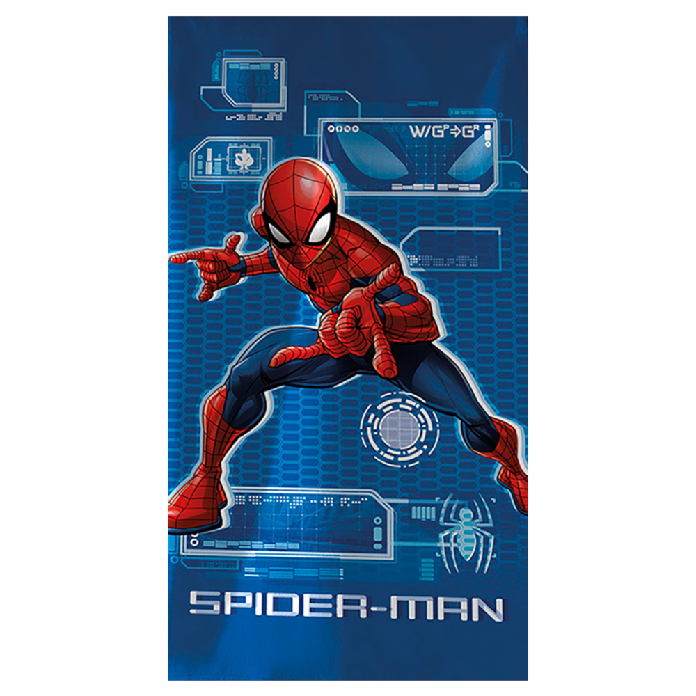 Toalha de Banho Infantil Dohler Homem Aranha Aveludada 100% Algodão - Gramatura: 320g/m²