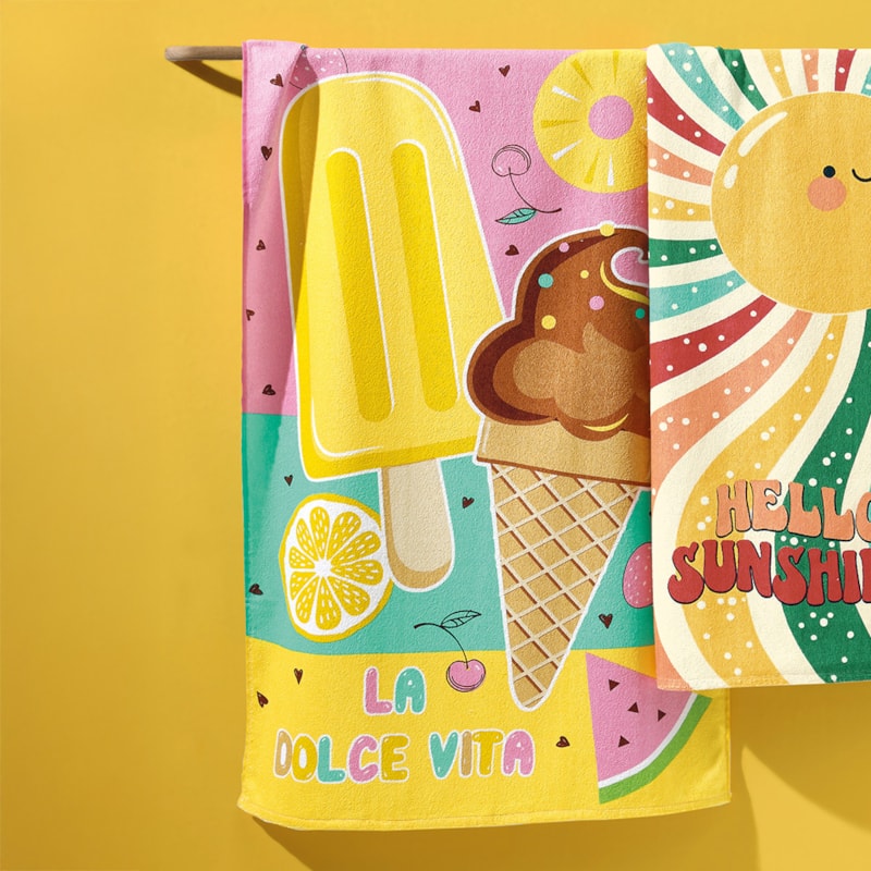 Toalha de Banho Infantil Dohler La Dolce Vita Felpuda 100% Algodão - G