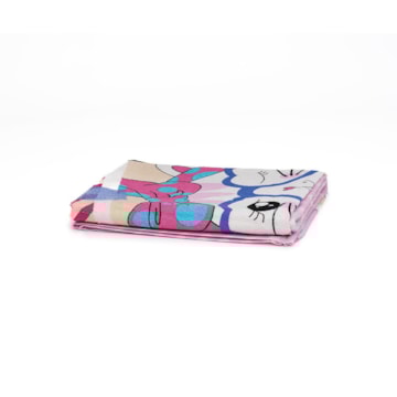 Toalha de Banho Infantil Dohler Meow Felpuda 100% Algodão - Gramatura: 335g/m²