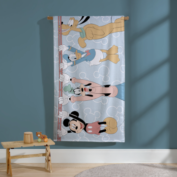 Toalha de Banho Infantil Dohler Mickey e Amigos Aveludada 100% Algodão - Gramatura: 320g/m²