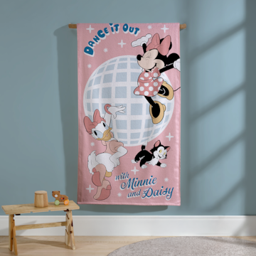 Toalha de Banho Infantil Dohler Minnie Dance It Out Aveludada 100% Algodão - Gramatura: 320g/m²