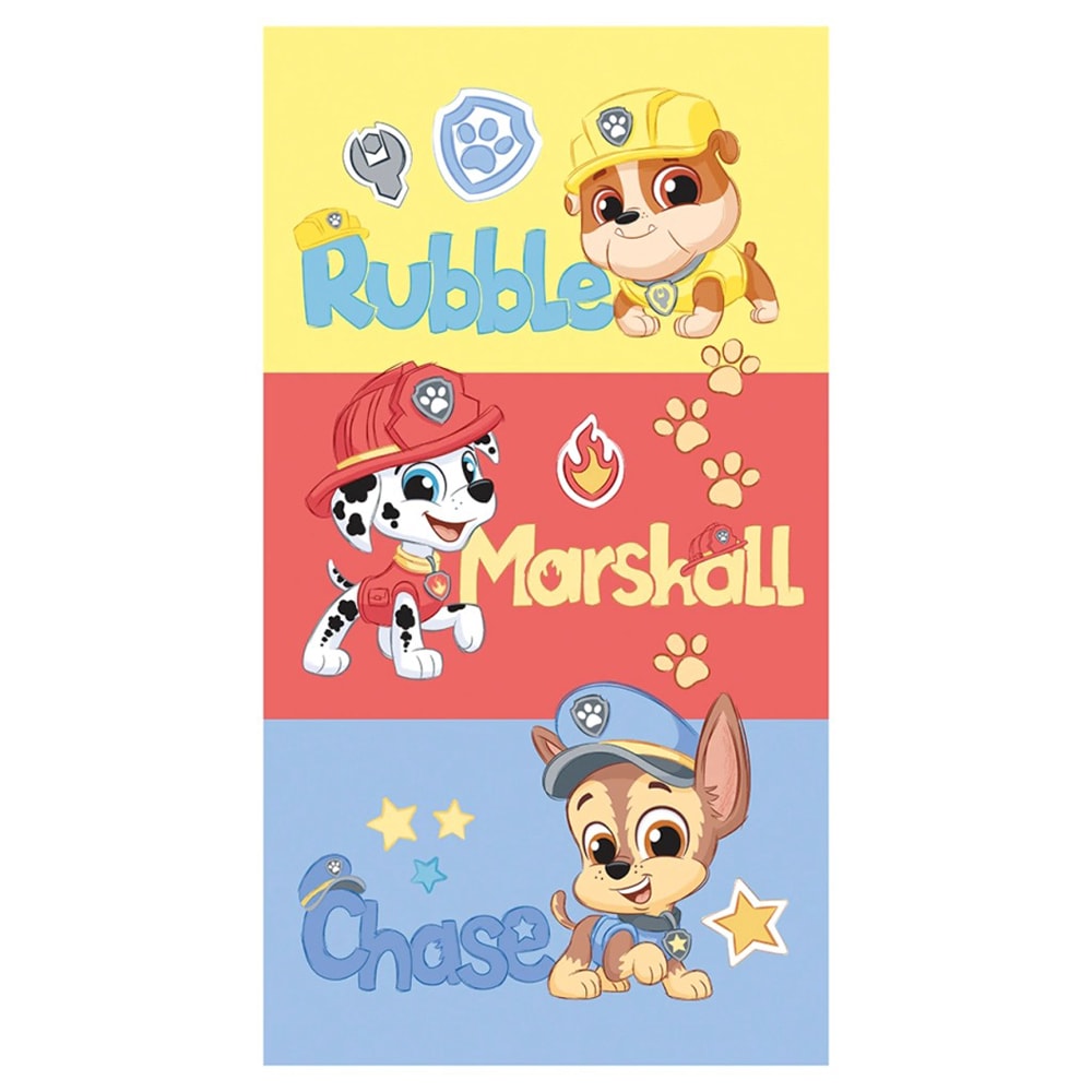 Toalha de Banho Infantil Dohler Patrulha Canina Aveludada 100% Algodão - Gramatura: 320g/m²