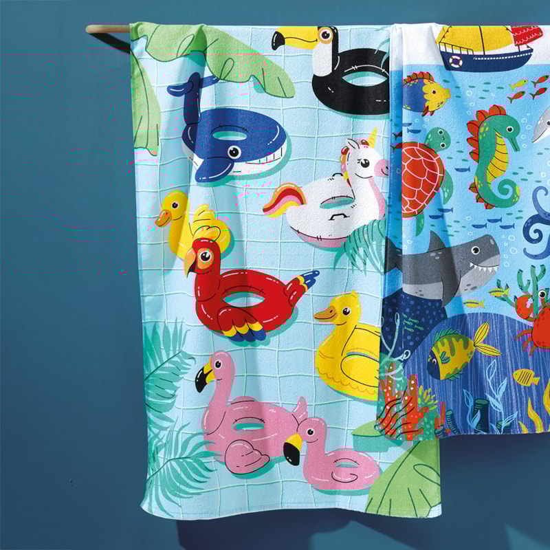 Toalha de Banho Infantil Dohler Pool Felpuda 100% Algodão - Gramatura: