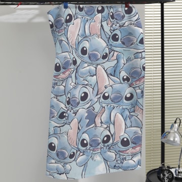 Toalha de Banho Infantil Dohler Stitch Aveludada 100% Algodão - Gramatura: 320g/m²
