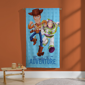Toalha de Banho Infantil Dohler Toy Story Ready for Adventure Aveludada 100% Algodão - Gramatura: 320g/m²