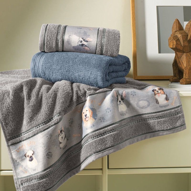 Toalha de Banho Infantil Karsten Dog - Gramatura: 380g/m²