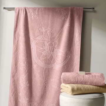 Toalha de Banho Infantil Karsten Encantada Jacquard Aveludada 100% Algodão - Gramatura: 380g/m²